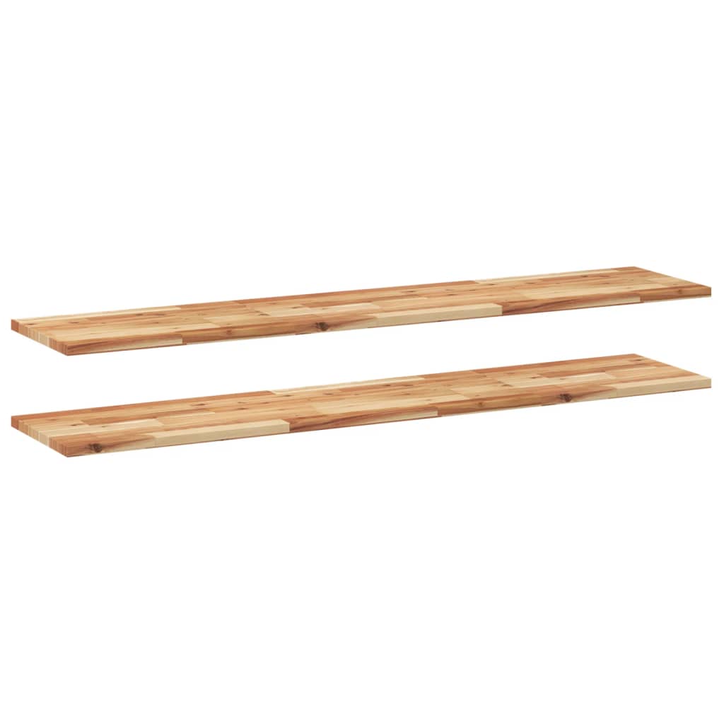 Étagères flottantes 2 pcs 120x30x2 cm acacia massif à l'huile - XIOS