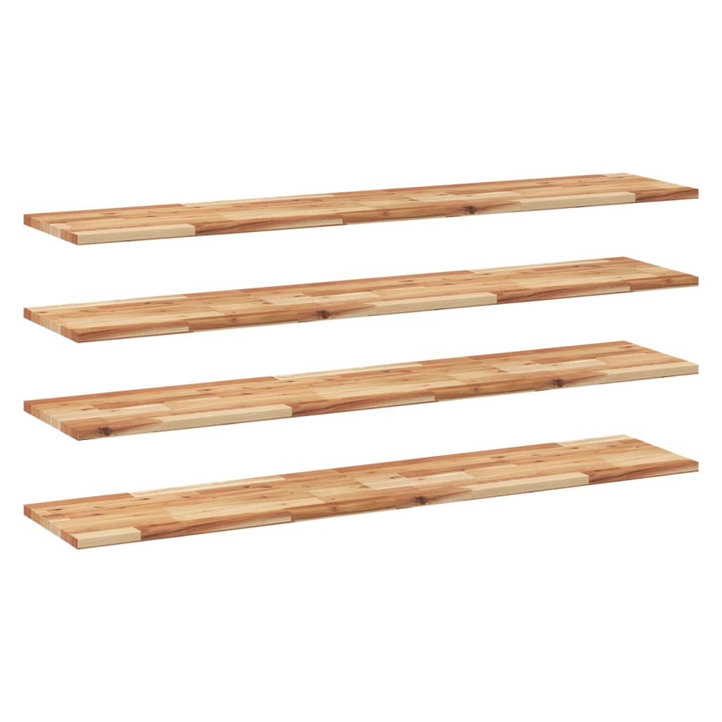 Étagères flottantes 4 pcs 120x30x2 cm acacia massif à l'huile - XIOS