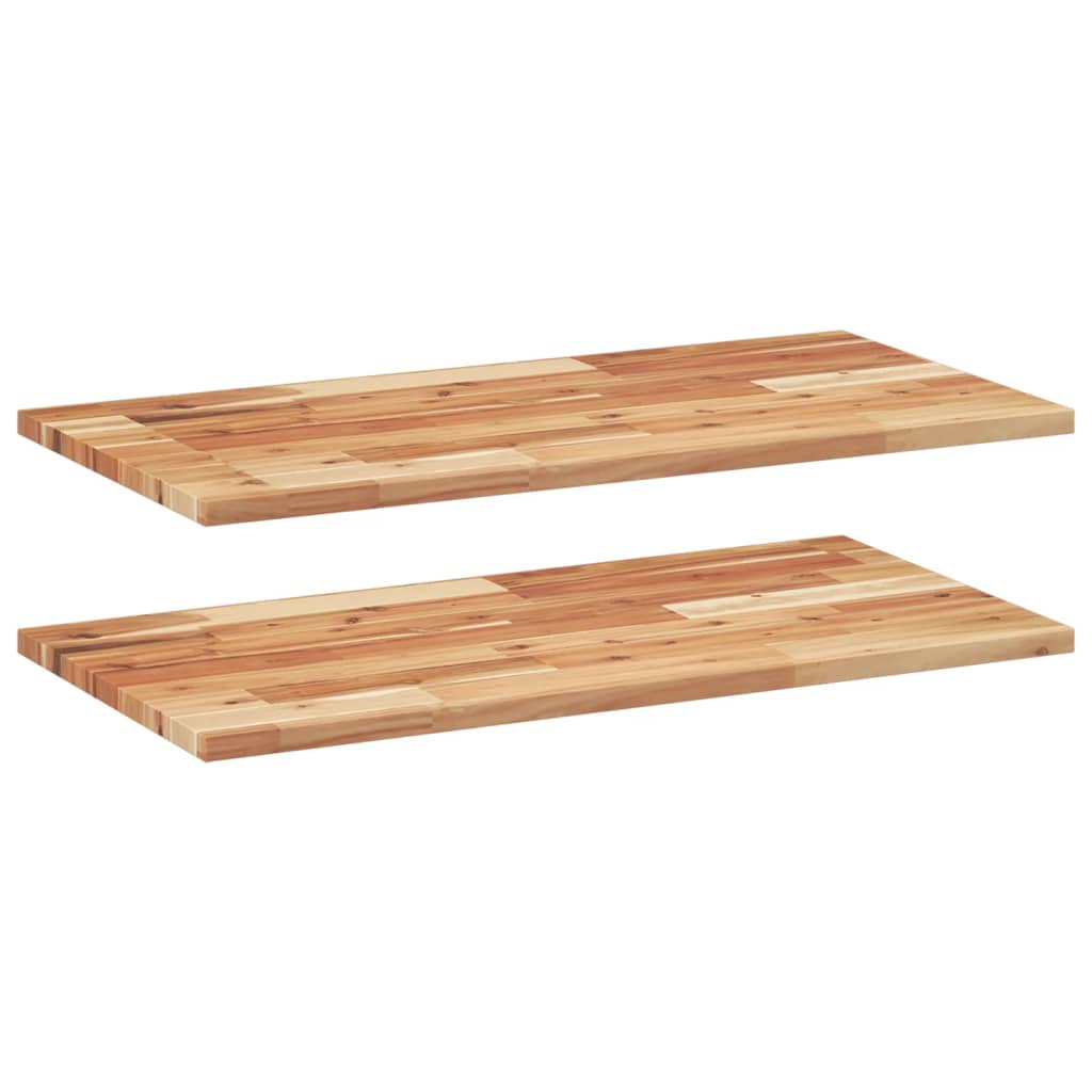 Étagères flottantes 2 pcs 80x40x2 cm acacia massif à l'huile - XIOS