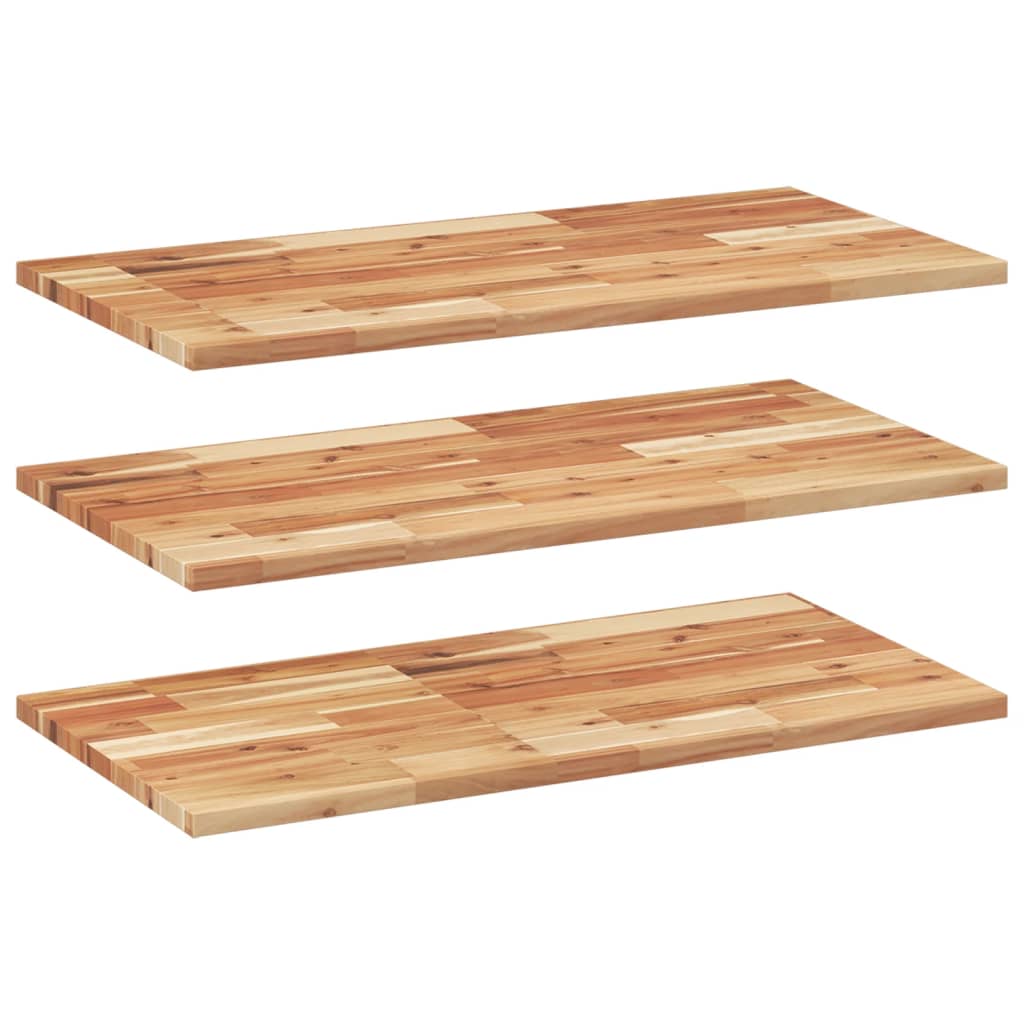 Étagères flottantes 3 pcs 80x40x2 cm acacia massif à l'huile - XIOS