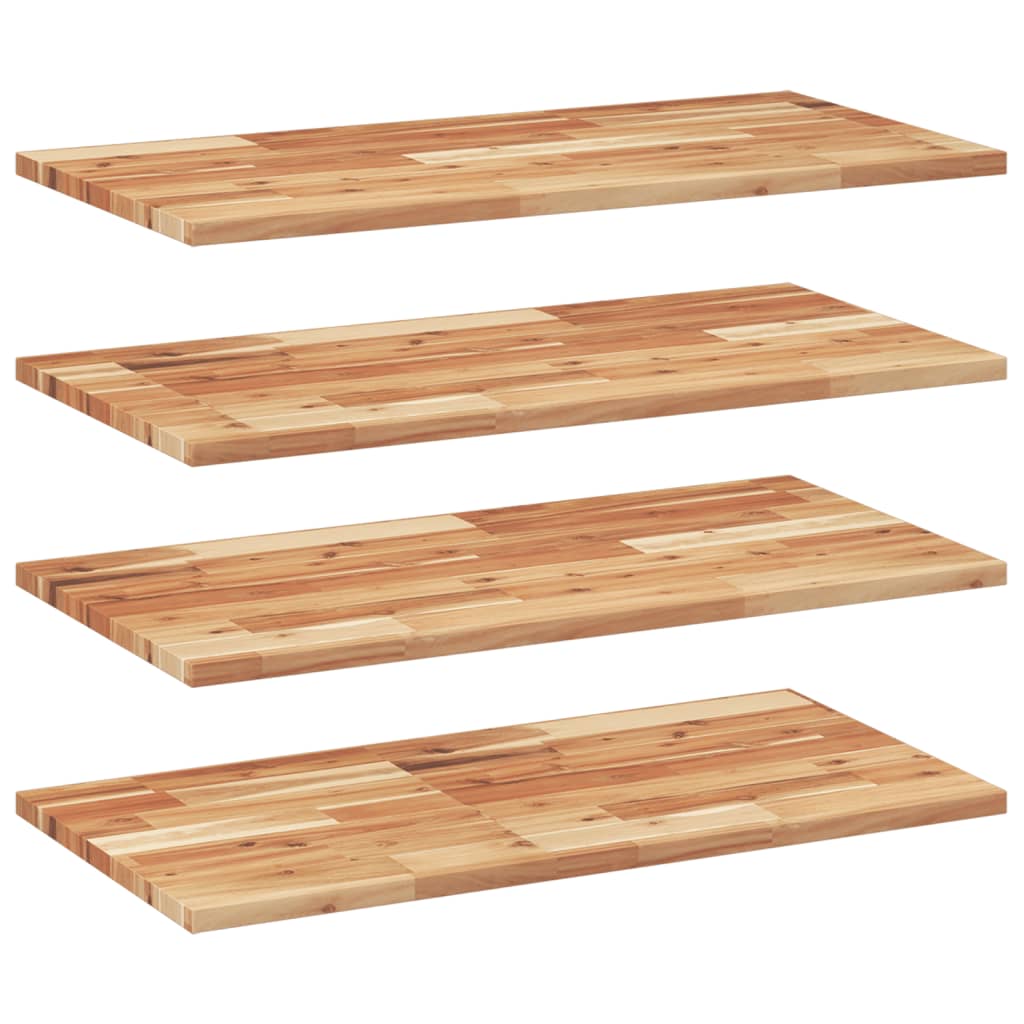 Étagères flottantes 4 pcs 80x40x2 cm acacia massif à l'huile - XIOS
