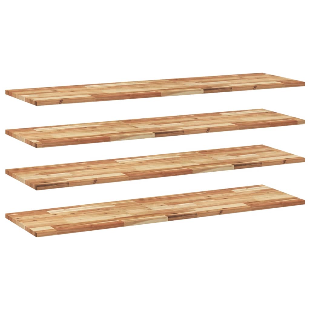 Étagères flottantes 4 pcs 120x40x2 cm acacia massif à l'huile - XIOS