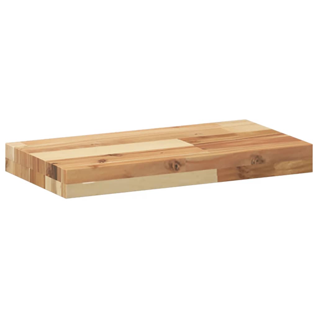 Étagère flottante 60x20x4 cm acacia massif finition à l'huile - XIOS