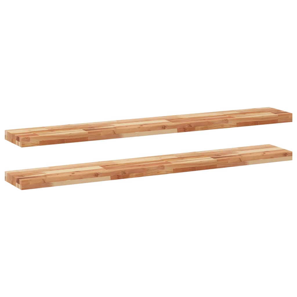 Étagères flottantes 2 pcs 120x20x4 cm acacia massif à l'huile - XIOS