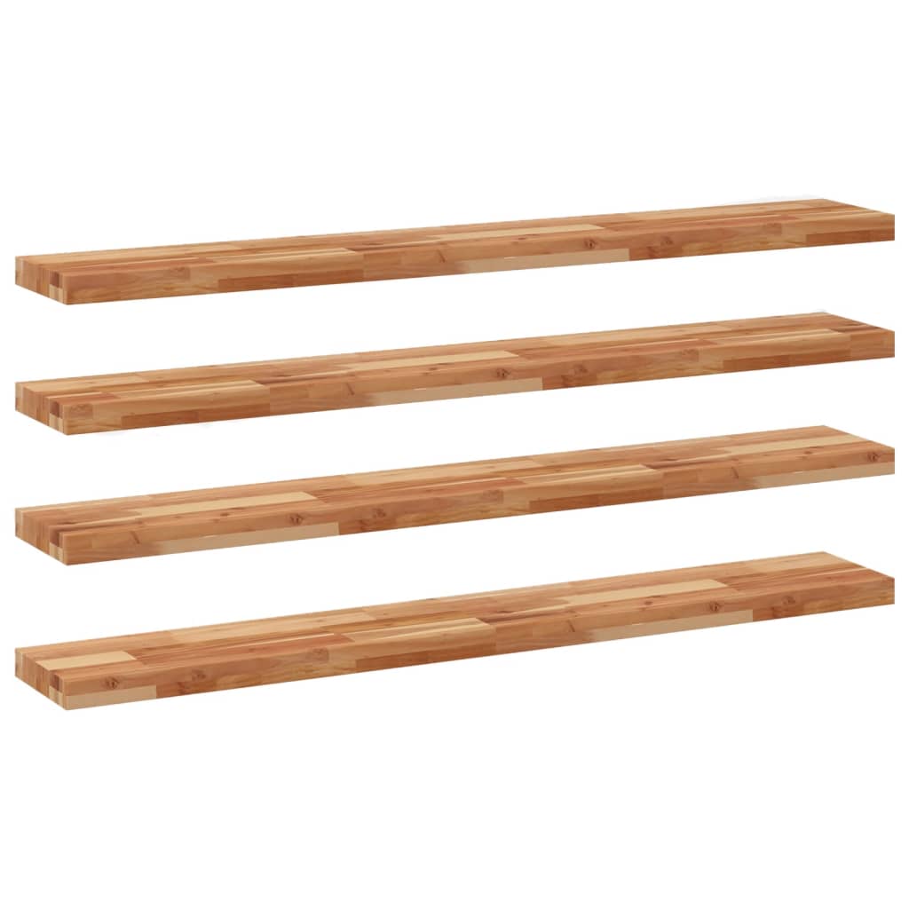 Étagères flottantes 4 pcs 120x20x4 cm acacia massif à l'huile - XIOS