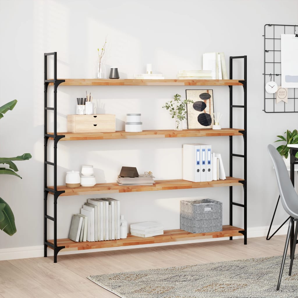Étagères flottantes 4 pcs 140x20x4 cm acacia massif à l'huile - XIOS