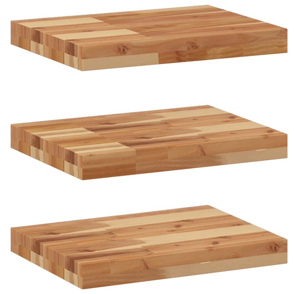 Étagères flottantes 3 pcs 40x30x4 cm acacia massif à l'huile - XIOS
