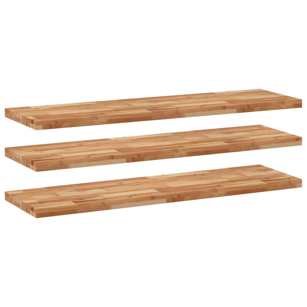 Étagères flottantes 3 pcs 120x40x4 cm acacia massif à l'huile - XIOS
