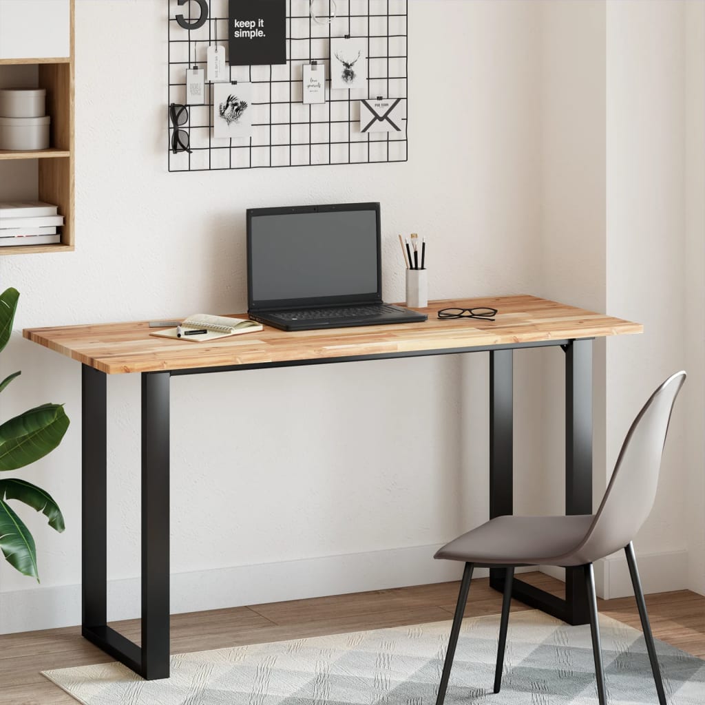 Dessus de bureau non traité 140x60x2 cm bois d'acacia massif XIOS