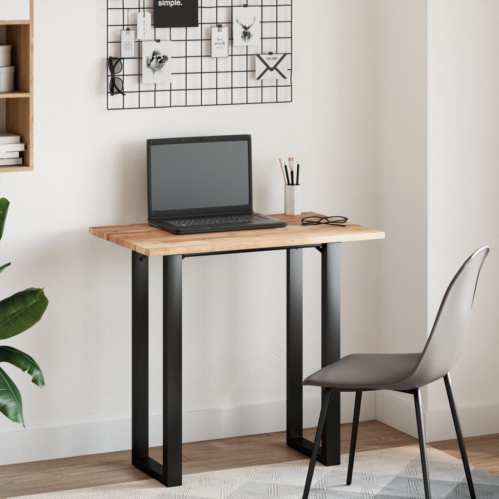 Dessus de bureau fini à l'huile 80x50x2 cm bois d'acacia massif XIOS
