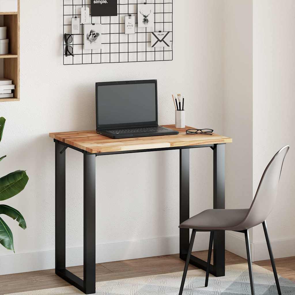 Dessus de bureau fini à l'huile 80x60x2 cm bois d'acacia massif XIOS