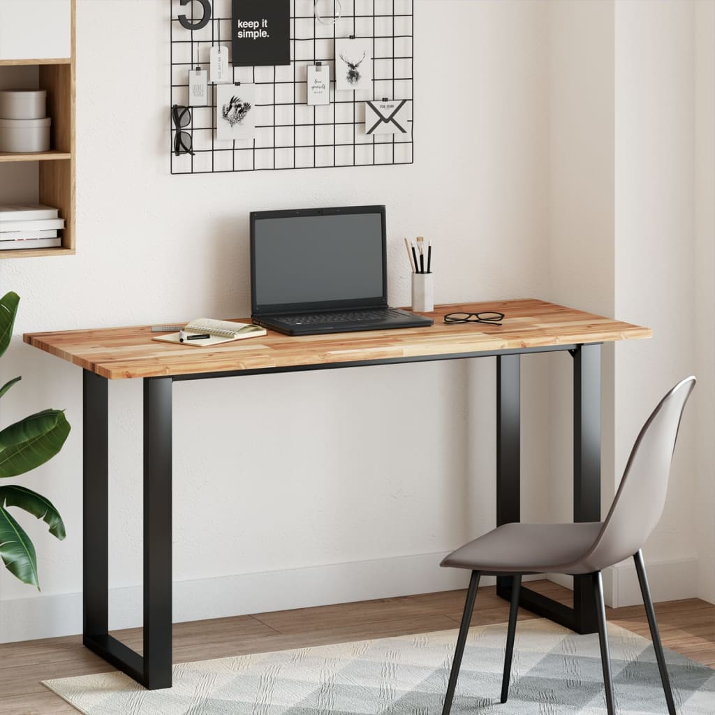 Dessus de bureau fini à l'huile 120x60x2cm bois d'acacia massif XIOS