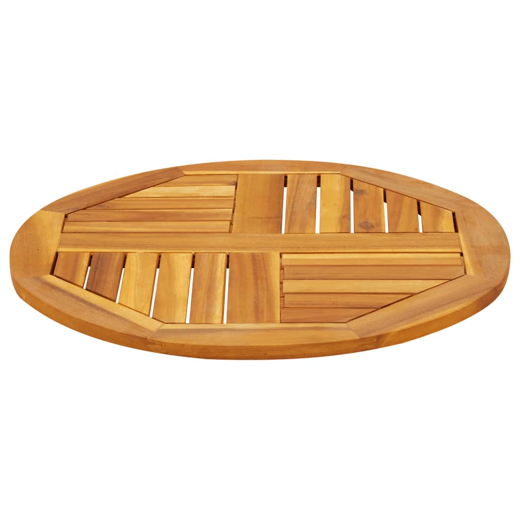 Dessus de table Ø60x2 cm rond bois massif d'acacia - XIOS