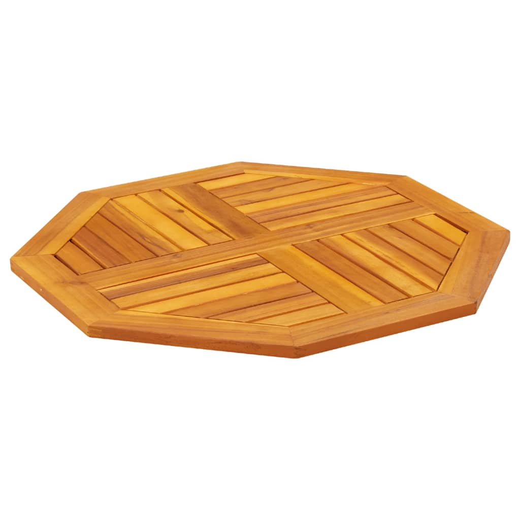 Dessus de table 70x70x2 cm octogonal bois massif d'acacia - XIOS
