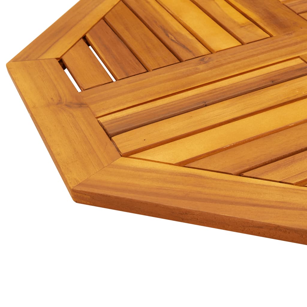 Dessus de table 70x70x2 cm octogonal bois massif d'acacia - XIOS