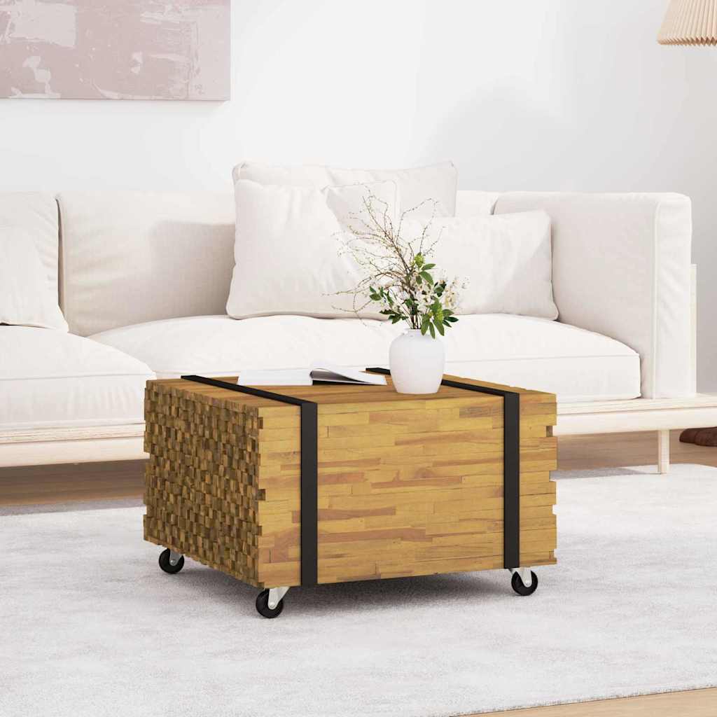 Table basse Marron 60 x 60 x 38 cm Bois de teck massif - XIOS