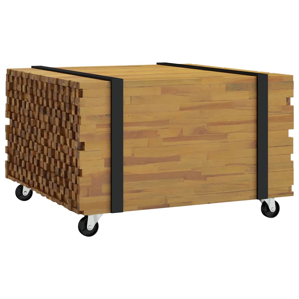 Table basse Marron 60 x 60 x 38 cm Bois de teck massif - XIOS