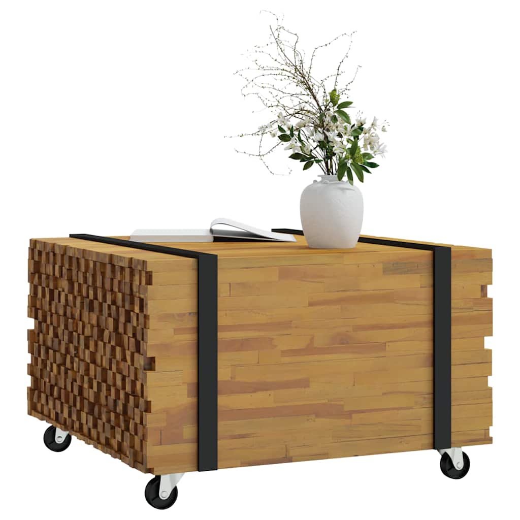 Table basse Marron 60 x 60 x 38 cm Bois de teck massif - XIOS