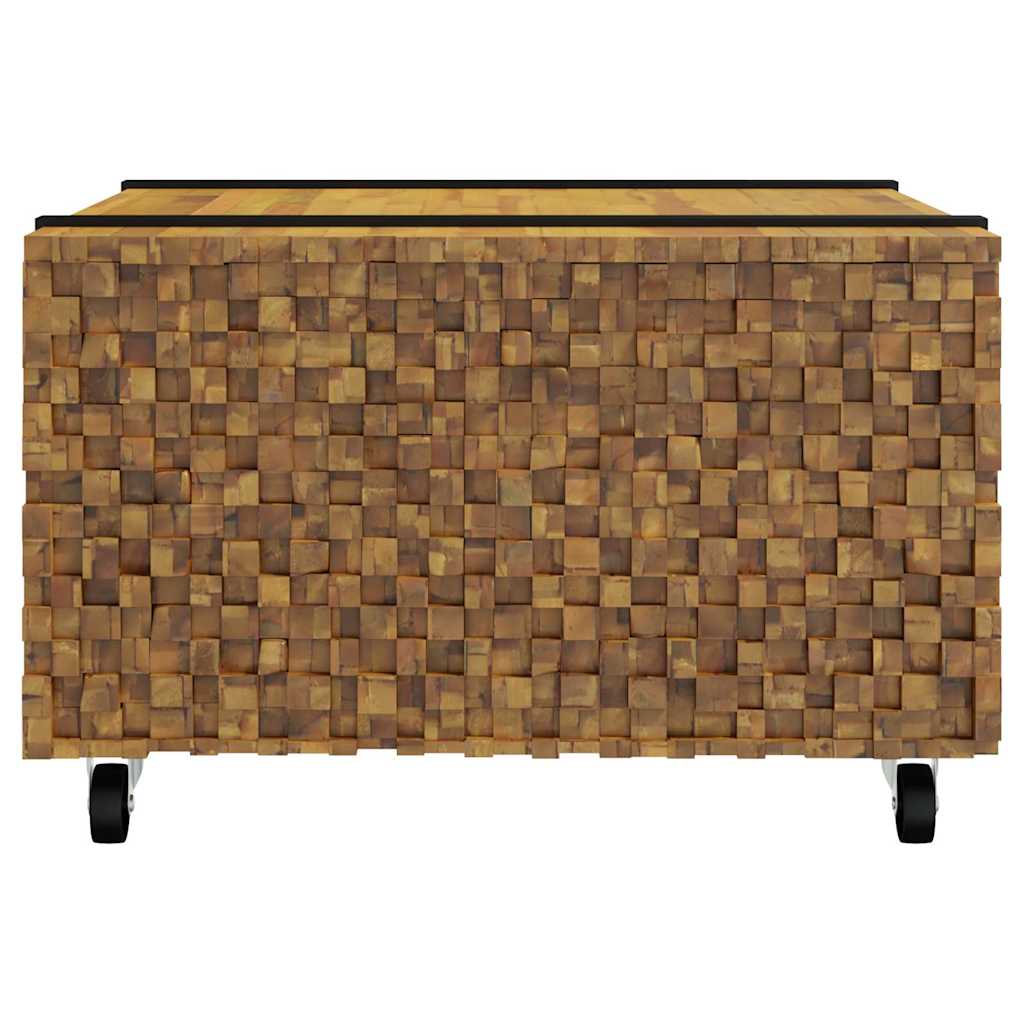 Table basse Marron 60 x 60 x 38 cm Bois de teck massif - XIOS