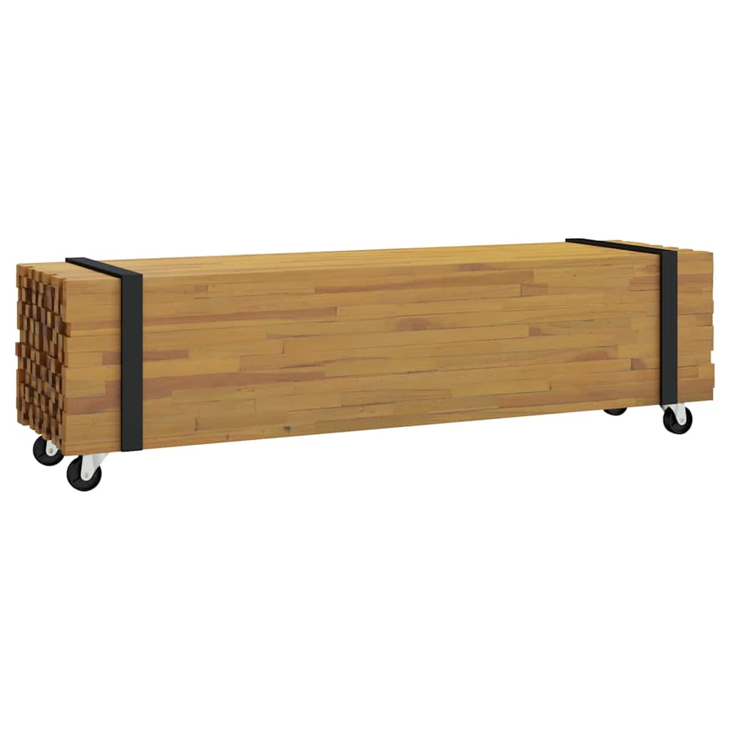 Meuble TV Marron 110 x 30 x 30 cm Bois de teck massif - XIOS