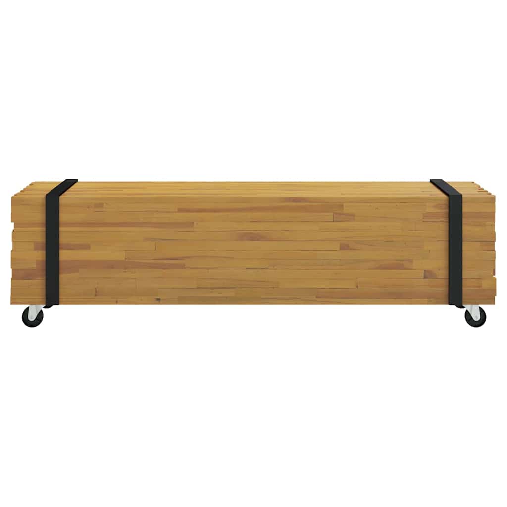 Meuble TV Marron 110 x 30 x 30 cm Bois de teck massif - XIOS