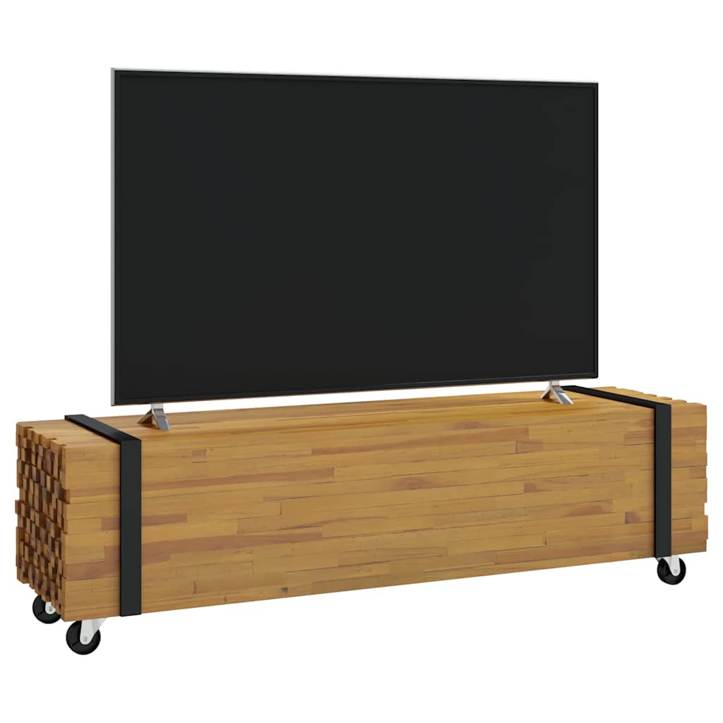Meuble TV Marron 110 x 30 x 30 cm Bois de teck massif - XIOS