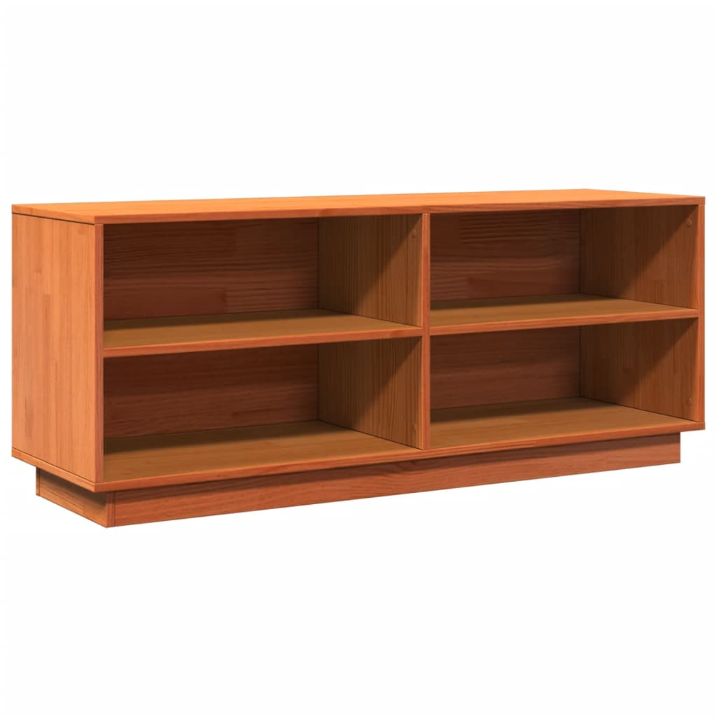 Armoire à chaussures cire marron 110x34x45 cm bois pin massif - XIOS