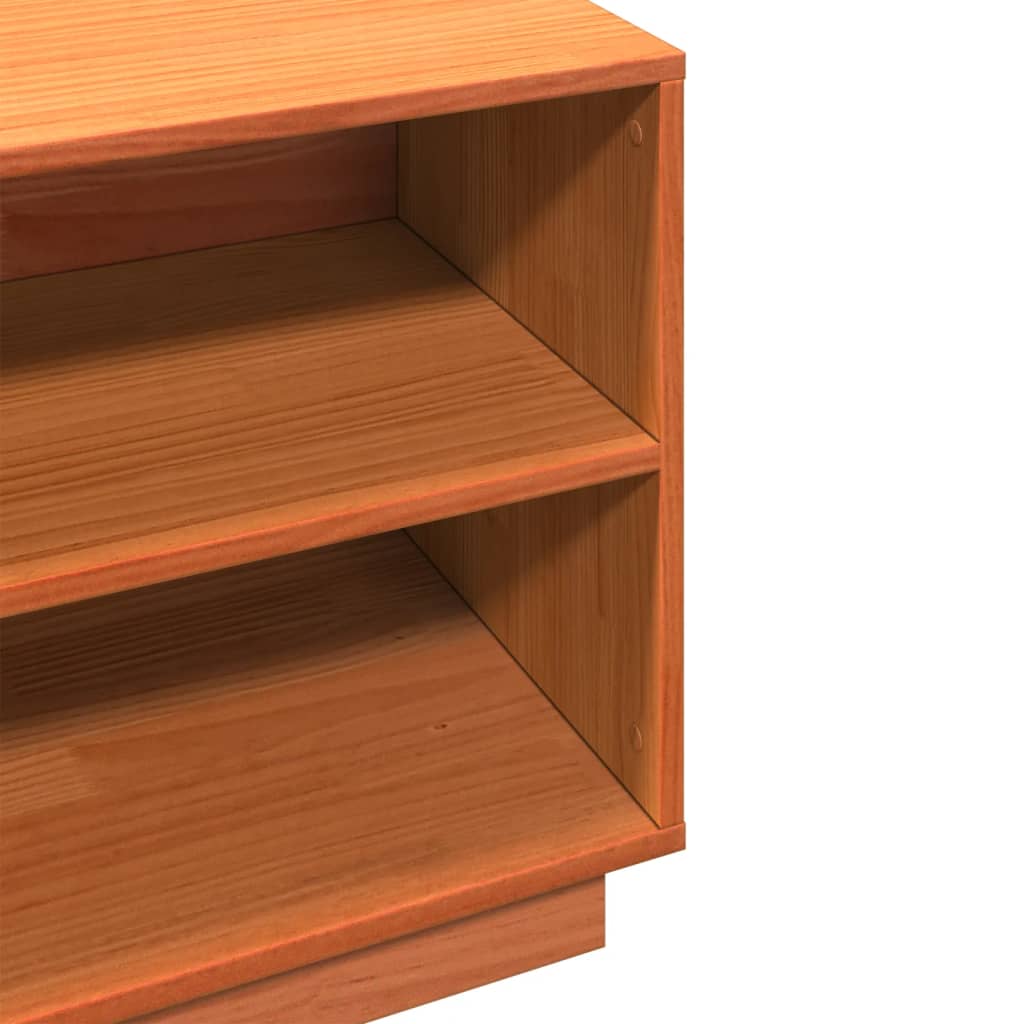 Armoire à chaussures cire marron 110x34x45 cm bois pin massif - XIOS