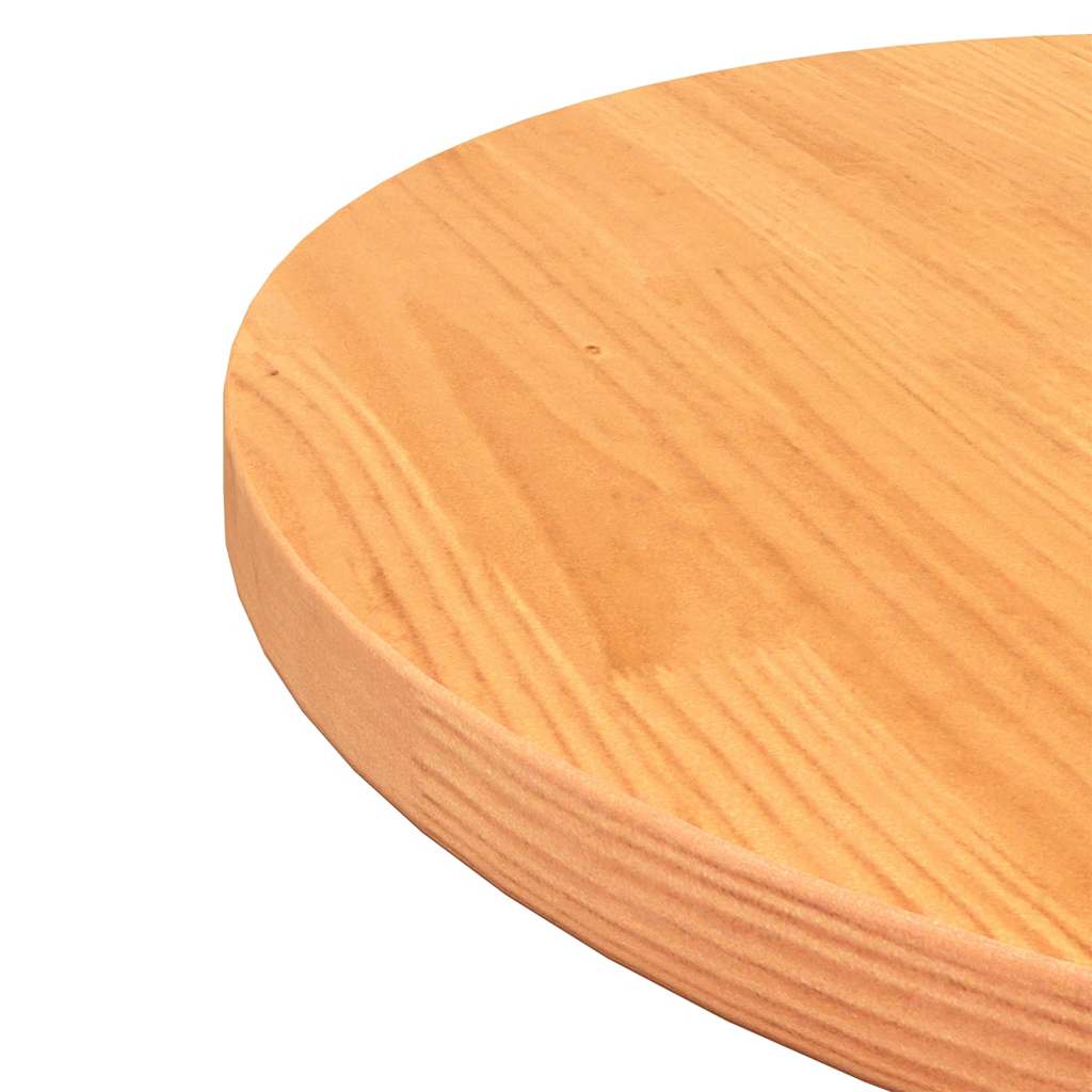 Dessus de table rond cire marron Ø70x2,5 cm bois de pin massif - XIOS