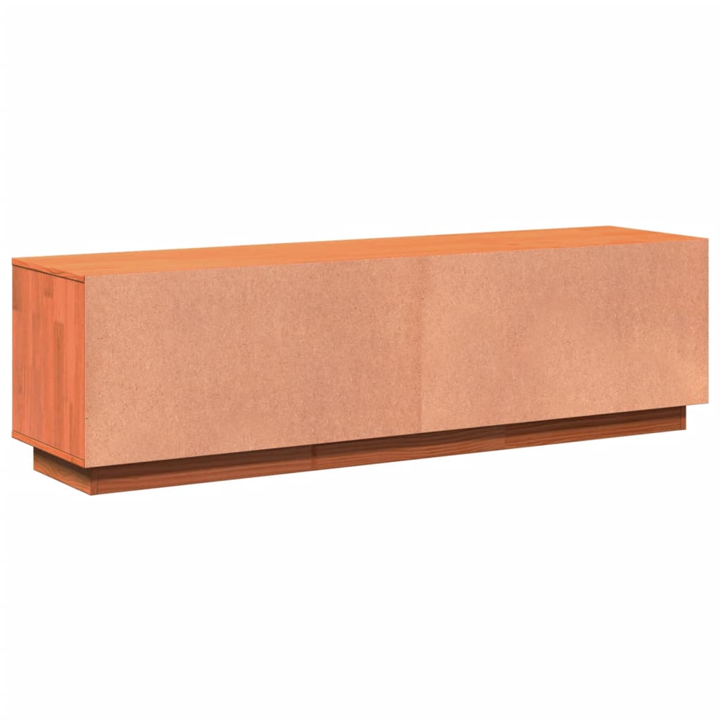 Meuble TV cire marron 140x35x40 cm bois pin massif - XIOS