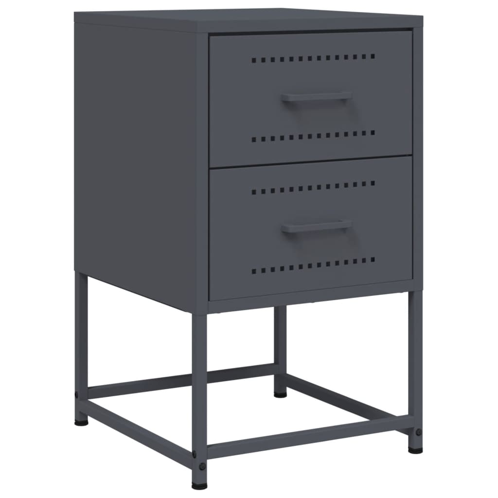Table de chevet anthracite 36x39x60,5 cm acier - XIOS