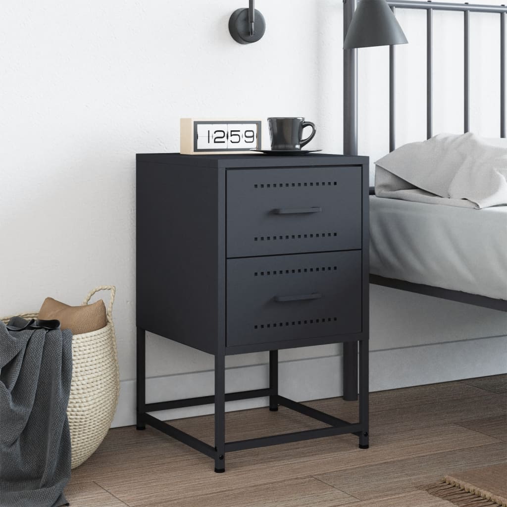 Table de chevet anthracite 36x39x60,5 cm acier - XIOS