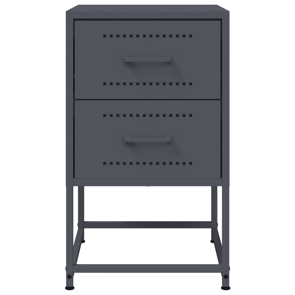 Table de chevet anthracite 36x39x60,5 cm acier - XIOS