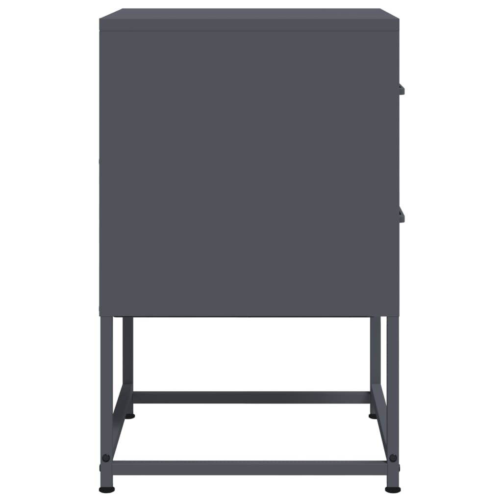 Table de chevet anthracite 36x39x60,5 cm acier - XIOS