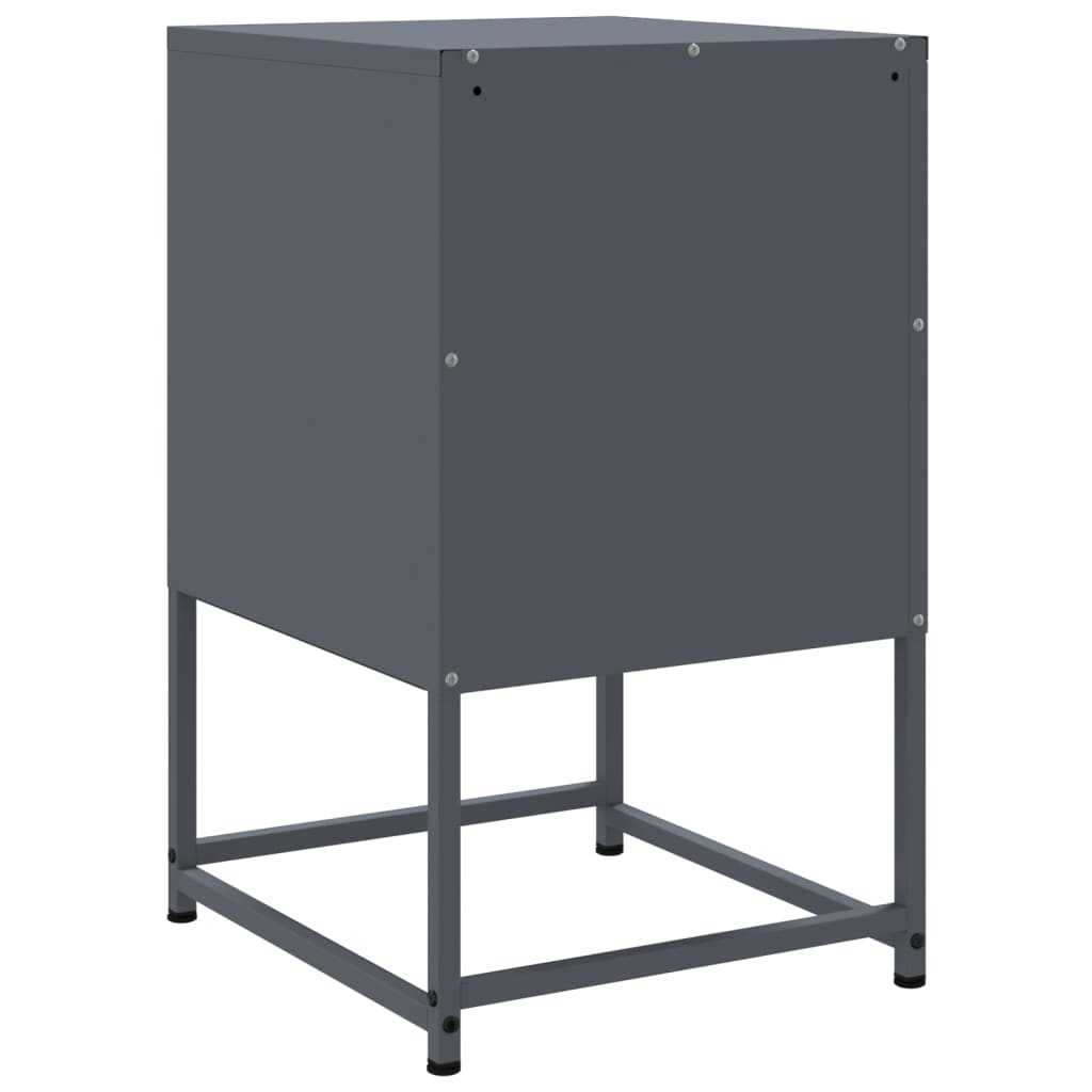 Table de chevet anthracite 36x39x60,5 cm acier - XIOS