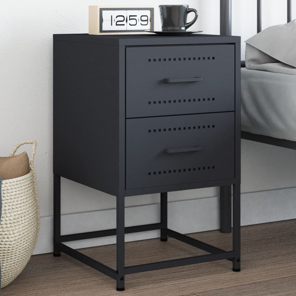 Table de chevet anthracite 36x39x60,5 cm acier - XIOS