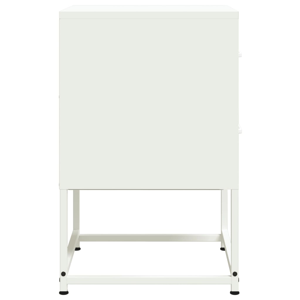 Tables de chevet 2 pcs blanc 36x39x60,5 cm acier - XIOS