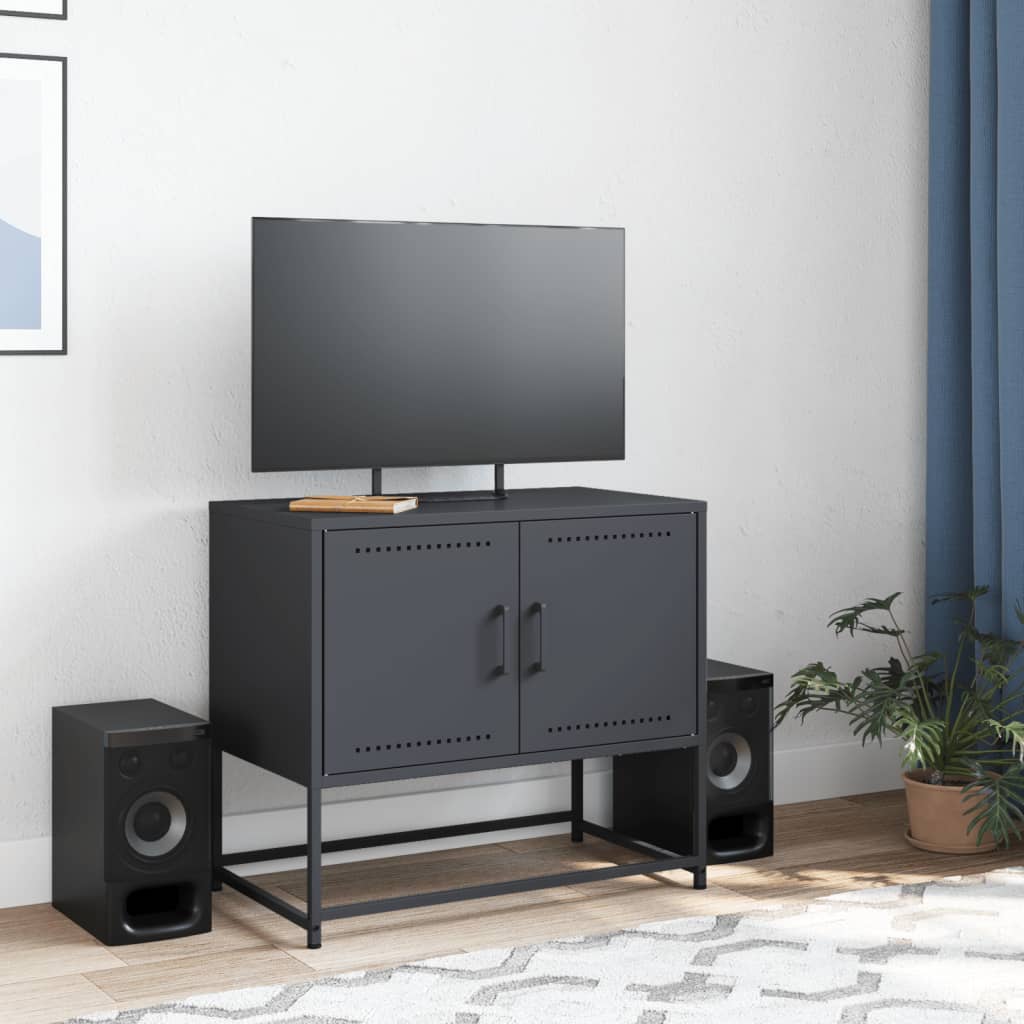 Meuble TV anthracite 68,5x39x60,5 cm acier Meubles TV vidaXL