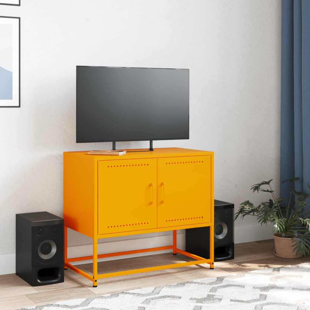 Meuble TV jaune moutarde 68,5x39x60,5 cm acier - XIOS