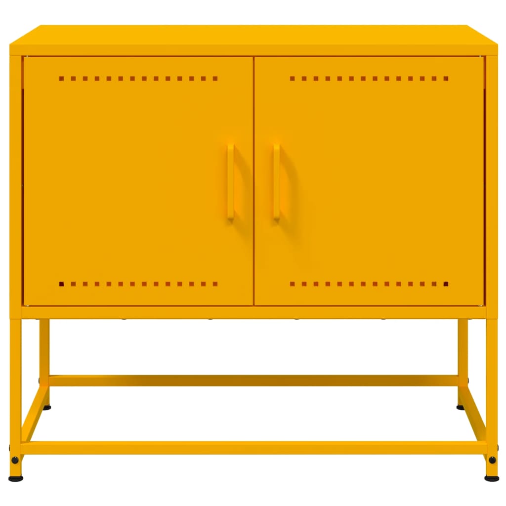 Meuble TV jaune moutarde 68,5x39x60,5 cm acier - XIOS