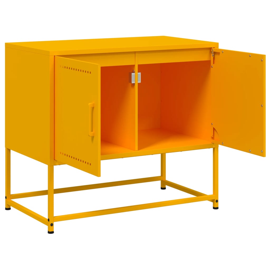 Meuble TV jaune moutarde 68,5x39x60,5 cm acier - XIOS