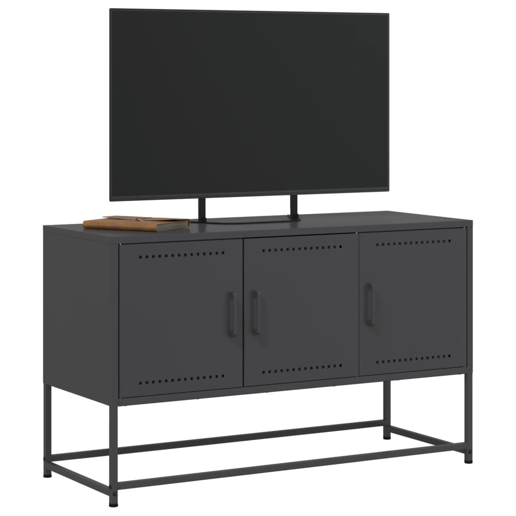 Meuble TV noir 100,5x39x60,5 cm acier - XIOS