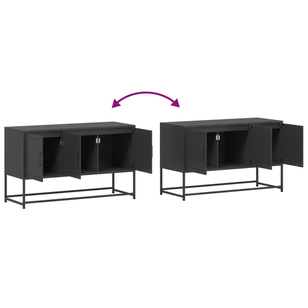 Meuble TV noir 100,5x39x60,5 cm acier - XIOS