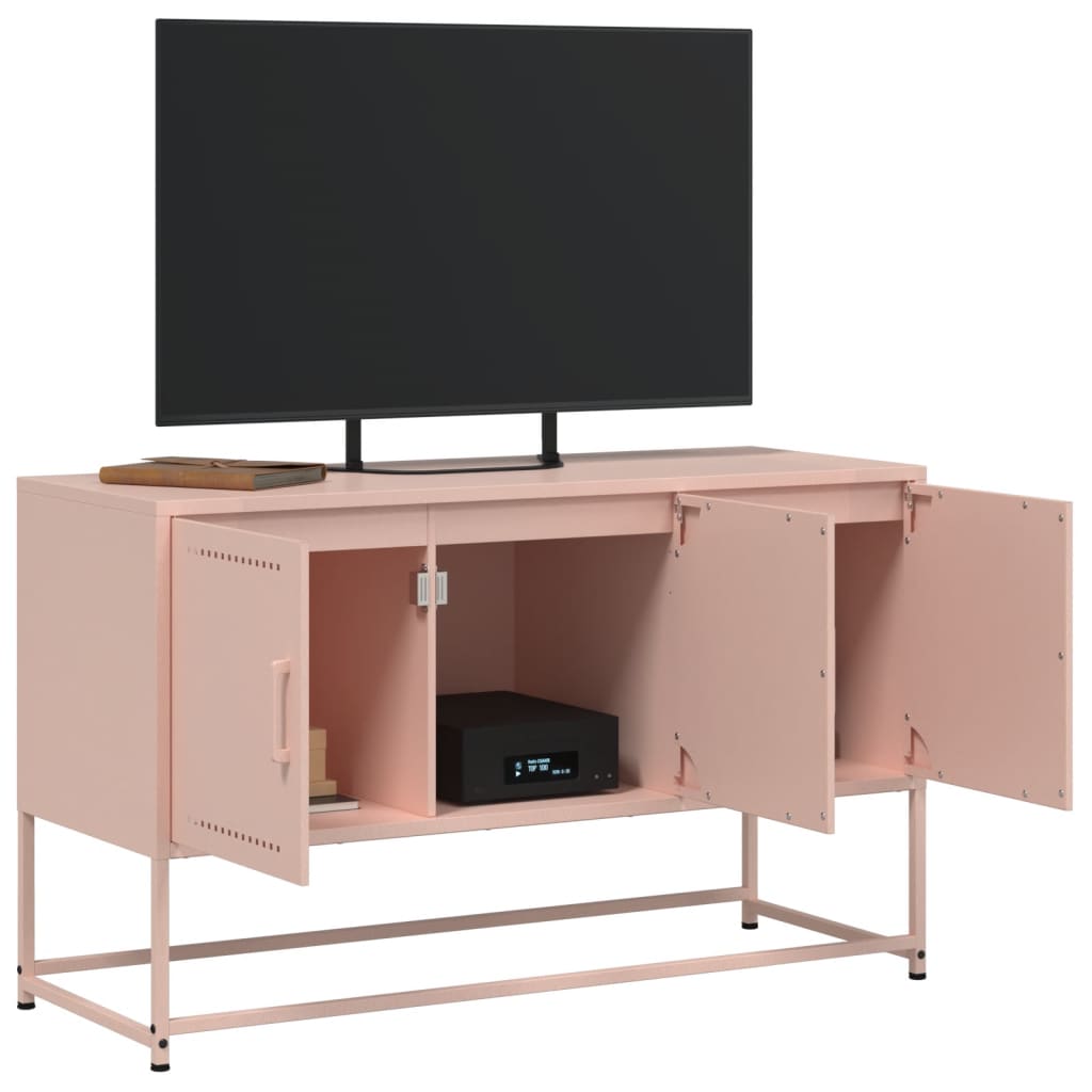 Meuble TV rose 100,5x39x60,5 cm acier - XIOS