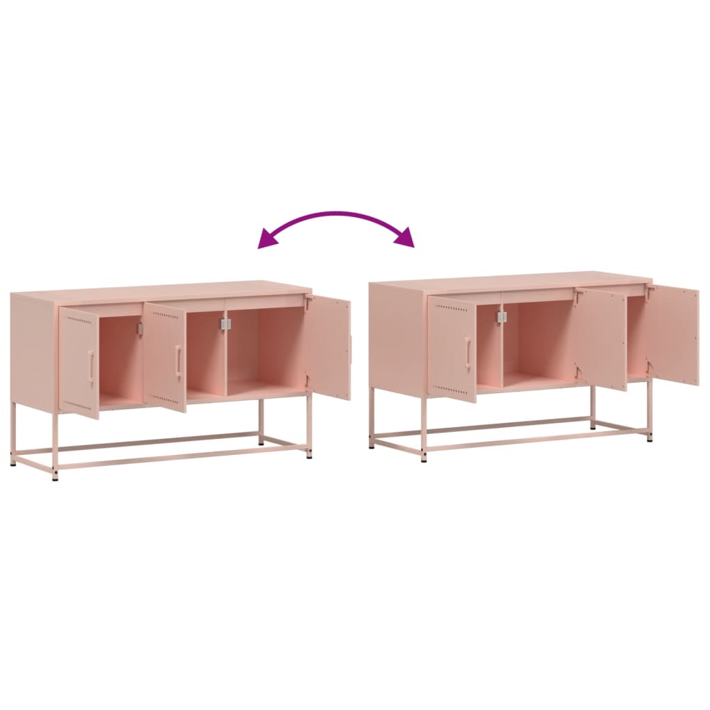 Meuble TV rose 100,5x39x60,5 cm acier - XIOS
