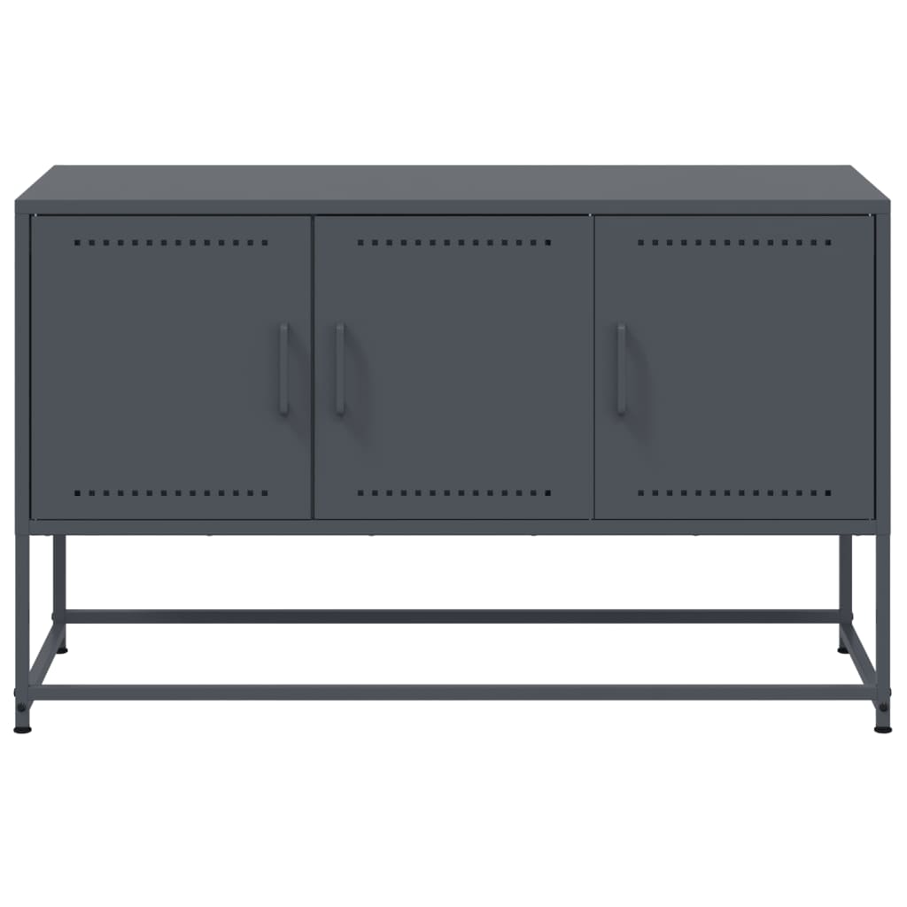 Meuble TV anthracite 100,5x39x60,5 cm acier - XIOS
