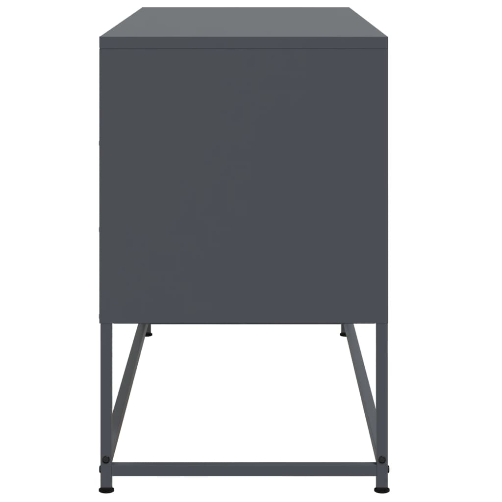 Meuble TV anthracite 100,5x39x60,5 cm acier - XIOS