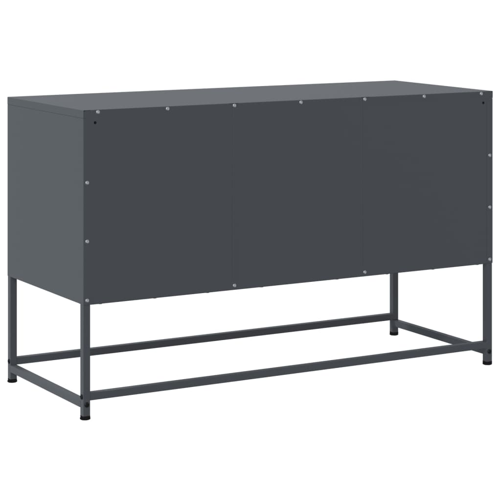 Meuble TV anthracite 100,5x39x60,5 cm acier - XIOS
