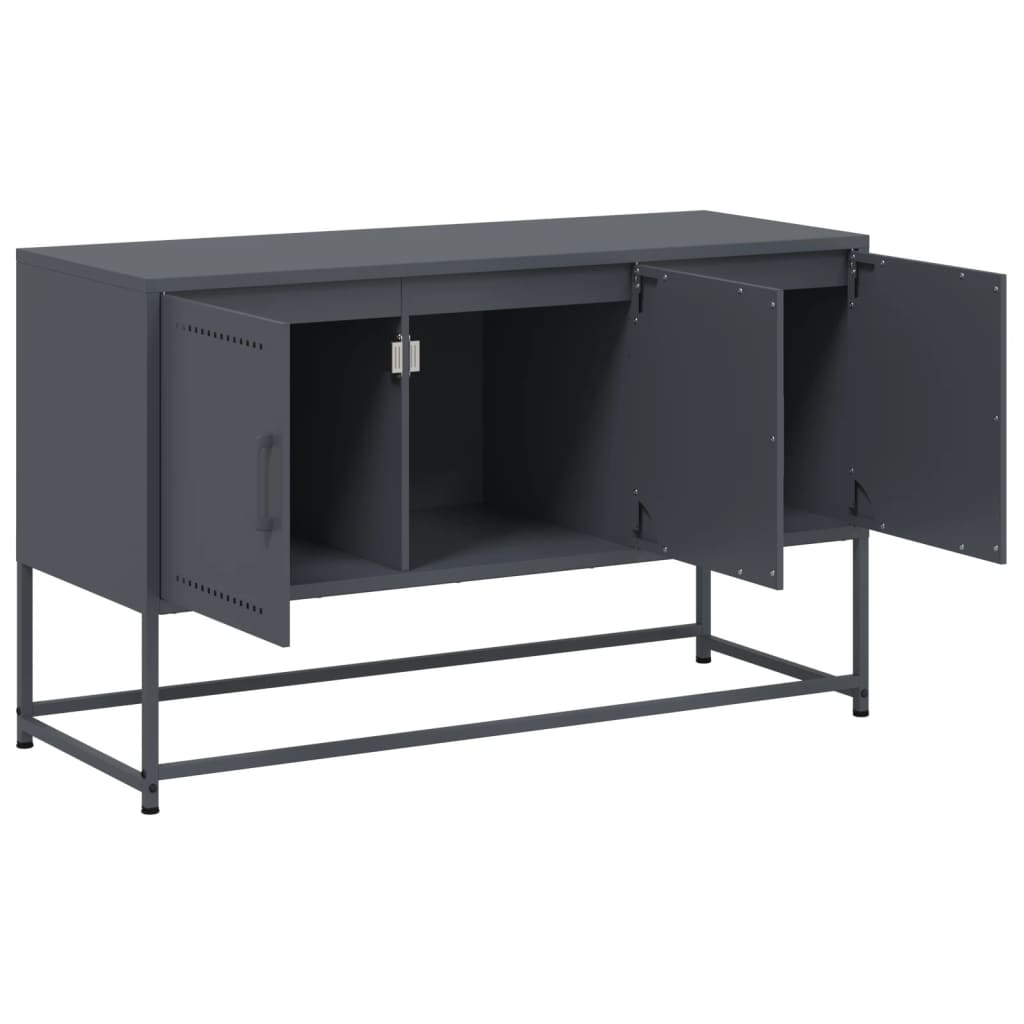 Meuble TV anthracite 100,5x39x60,5 cm acier - XIOS