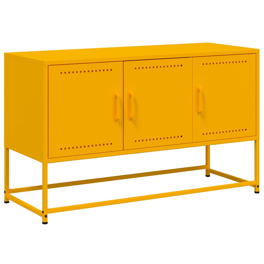 Meuble TV jaune moutarde 100,5x39x60,5 cm acier - XIOS